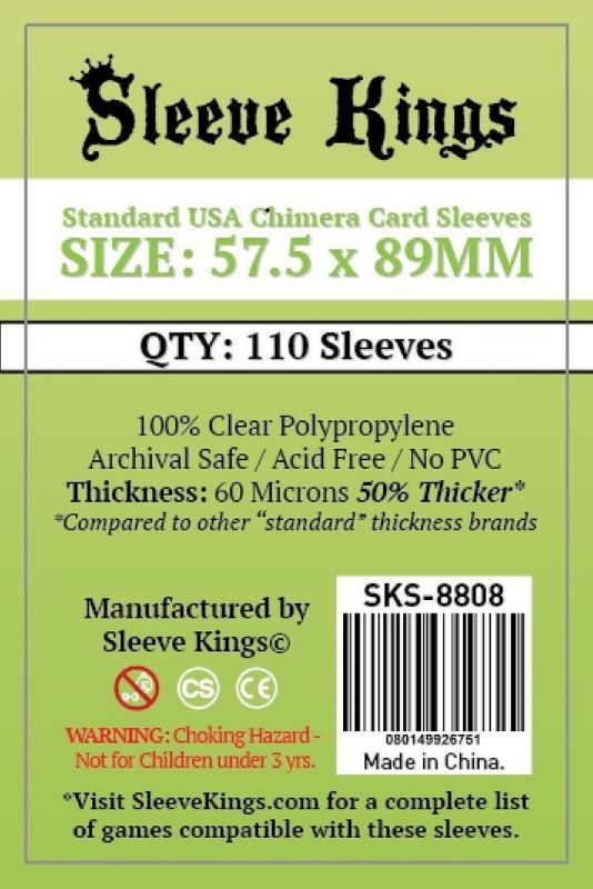 Sleeve Kings Standard  Chimera Card Sleeves (57.5x89mm) - 110 Pack, -SKS-8808